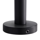 Black towel rail fitting on a white background