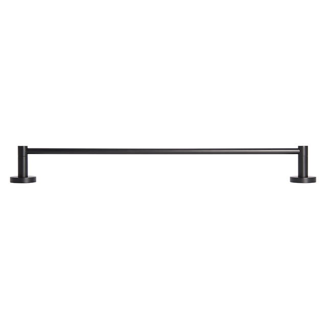 Black metal rail on a white background