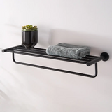 Black Towel Rail With Shelf
