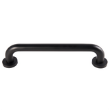 Black grab rail on a white background