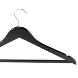 Non-Slip Black Wooden Hook Coat Hanger traditional wooden coat hangers with metal hooks are robust enough to hold heavy clothing items