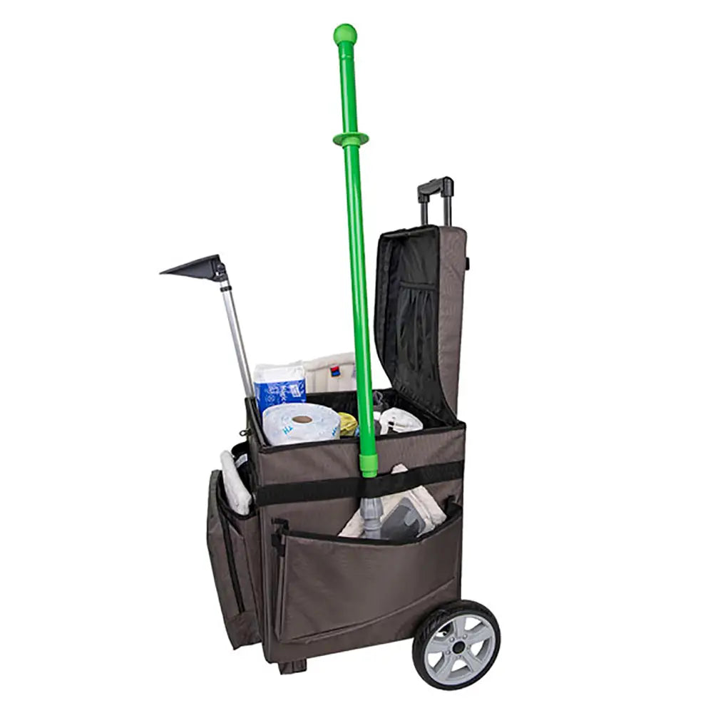 Housekeepers Cleaning Trolley purpose-built cart designed to streamline the cleaning, room servicing, and maintenance tasks in hotels, offices or other similar environments