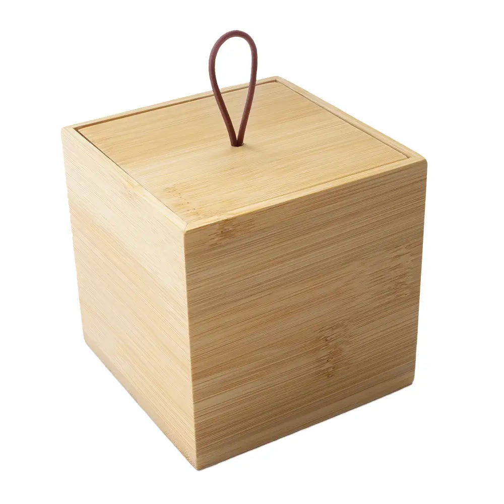 Wooden Bamboo Cube Container 