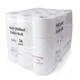 Pack of soft quilted toilet rolls with 'Out of Eden' branding on a white background