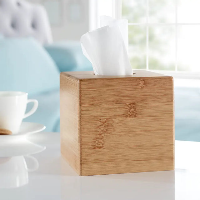 Wooden Cube Tissue Box Cover