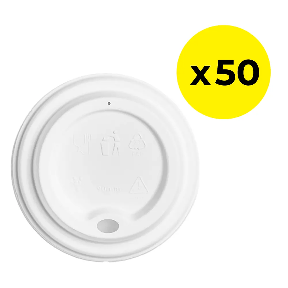 Vegware Moulded Fibre Takeaway Cup Lid | Out of Eden