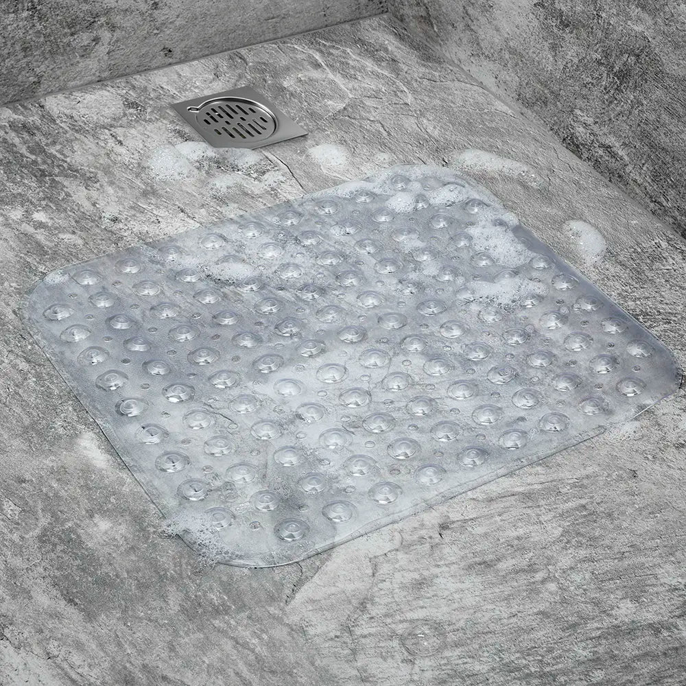 Non-Slip Square Clear Shower Mat