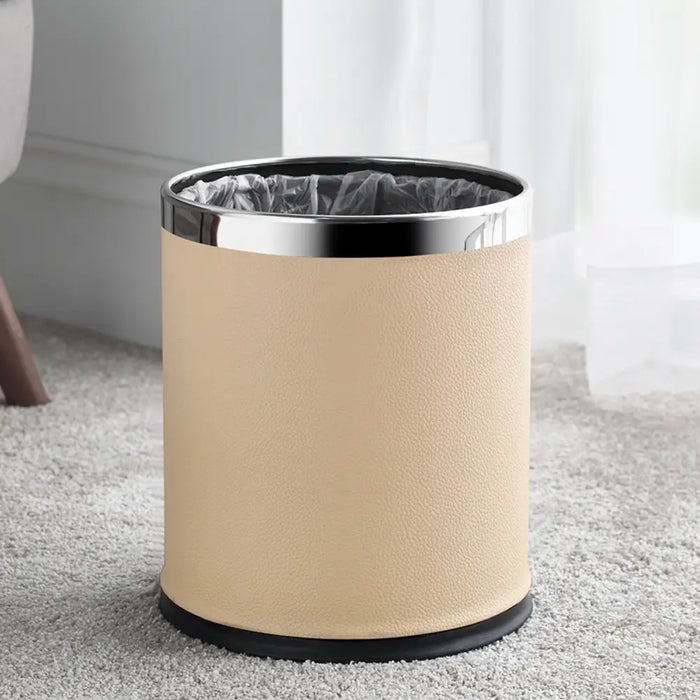 Faux Leather Hotel Smart Bins 10L cream