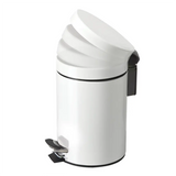 White Soft Closing Pedal Bin 3L 