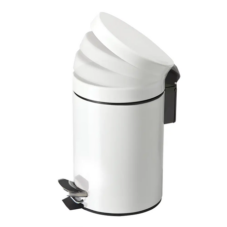 White Soft Closing Pedal Bin 3L 