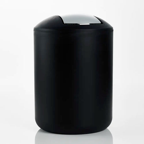 Black Modern Swing Bin 6.5L on white ground 