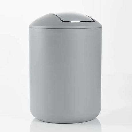 Grey Modern Swing Bin 6.5L on white ground 