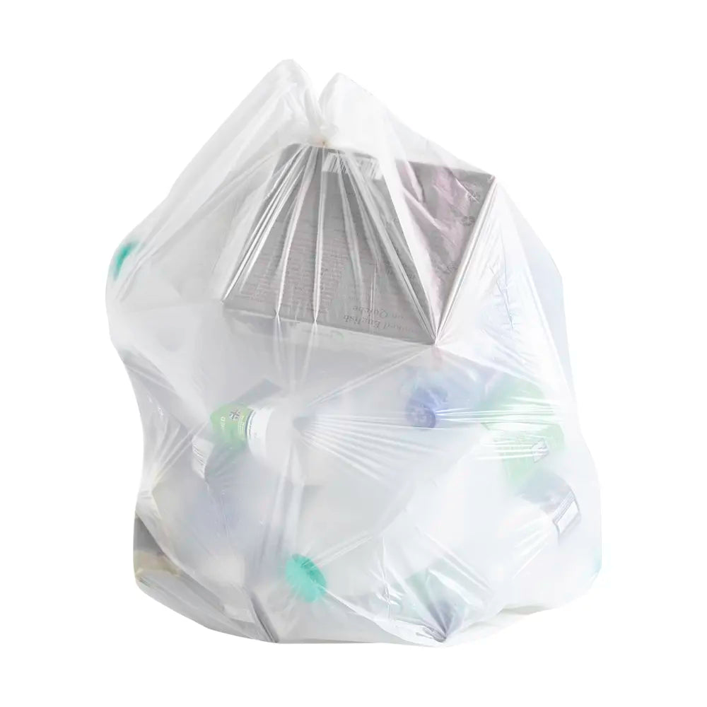 Medium Recycled White Bin Liners 50L 