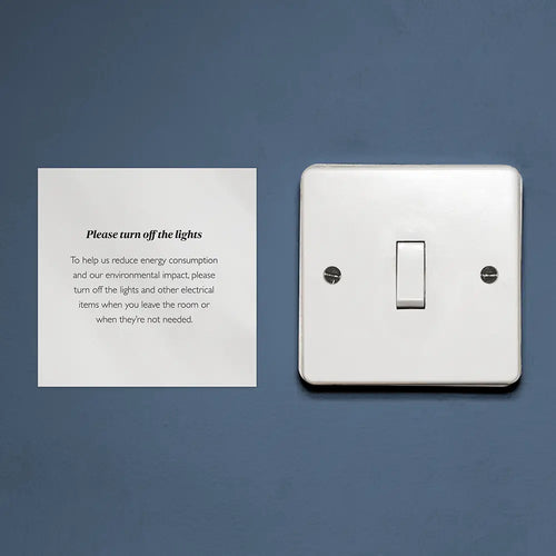 Turn Off The Lights Notice - Pack of 3