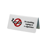 No Smoking or Vaping Aluminium Tent Sign - Pack of 5