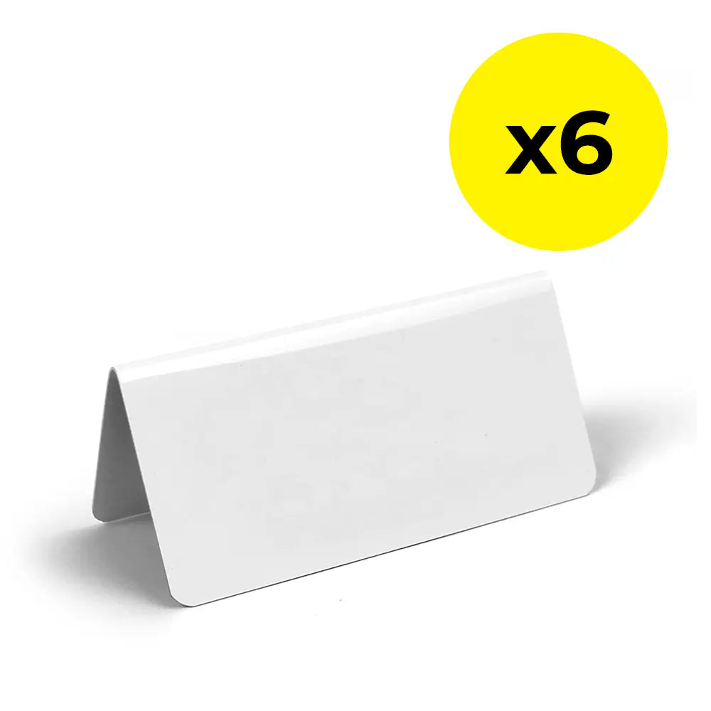 Blank Aluminium Tent Signs 10x5x5cm - Pack of 5