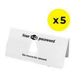 Wi-Fi Password Aluminium Tent Sign - Pack of 5