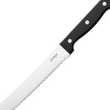 Judge BreadKnife Serrated bread knife with black handle on a white background