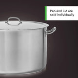 Pan and label explaining Pan and lid sold individually