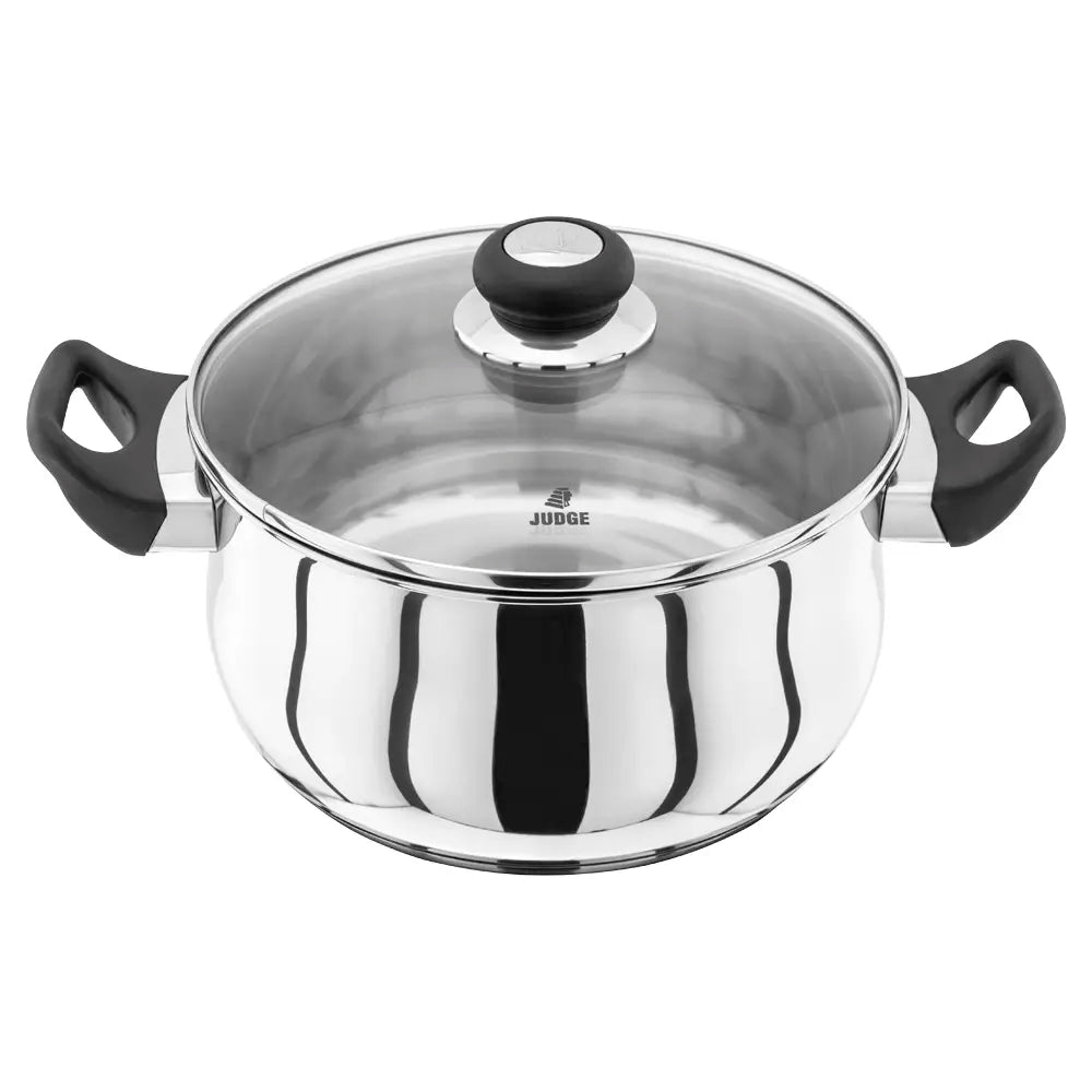 Judge Essentials Casserole Pot with glass lid 24cm