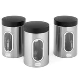 Stainless Steel Storage Canisters 1.4L - Set of 3