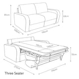 Jay-Be Deco Hotel Sofa Bed Three seater dimensions 