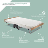 Jay-Be J-Bed Small Double Folding Bed with e-Fibre mattress on a green background