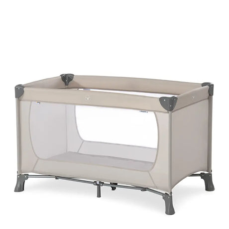 Beige Folding Travel Cot