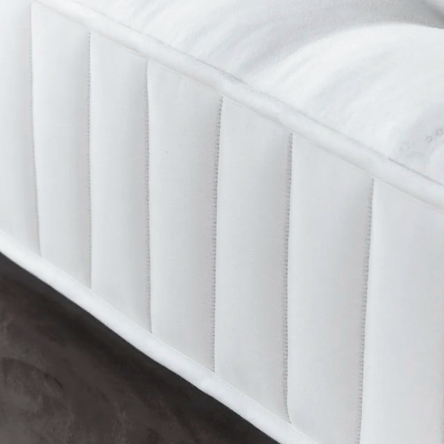 Close-up of  Classic 1000 Pocket Sprung Hotel Mattress with stitching details.