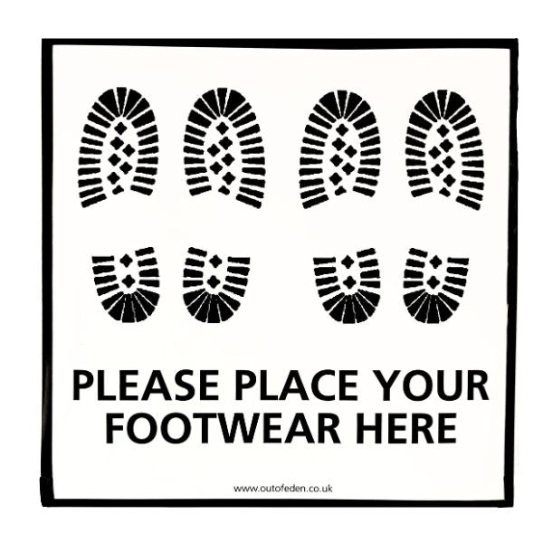 Plastic Boot Tray Label | Bedroom | Out of Eden