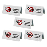 No Smoking or Vaping Aluminium Tent Sign - Pack of 5