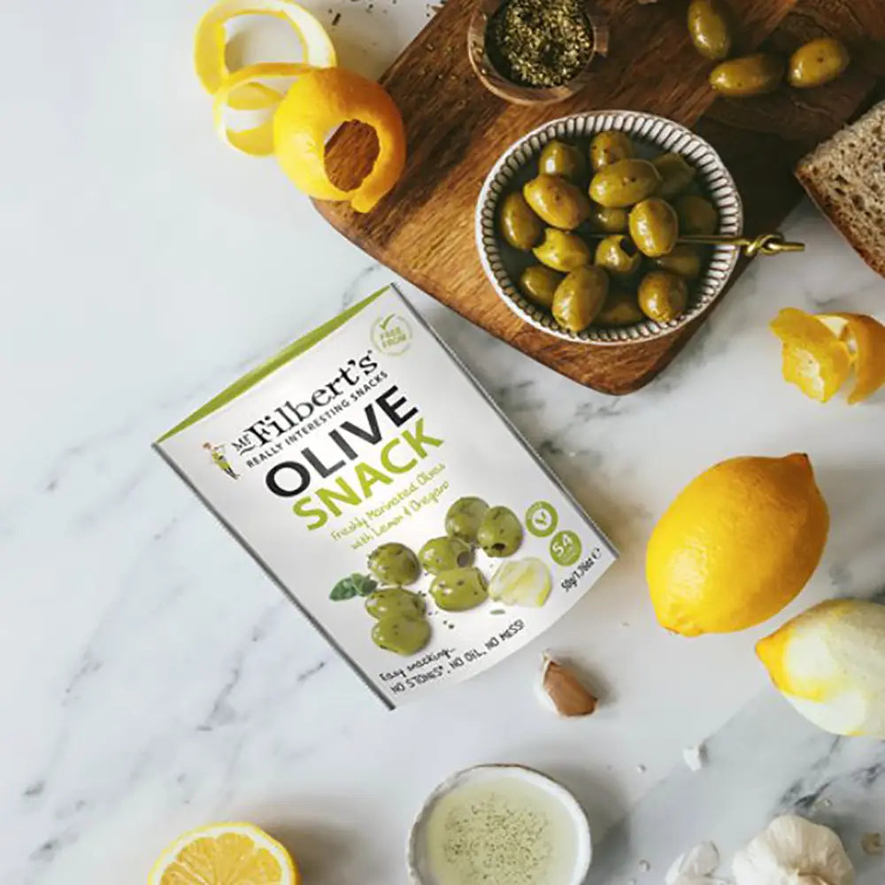 Mr. Filbert's Olive Snack Pack 50g - Pack of 12